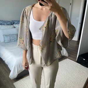 Topshop Floral Kimono Jacket